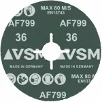 KRĄŻKI FIBRA Dysk fibrowy stal czarna /Inox AF799 125x22  ziarnistość P36   VSM - Image 2