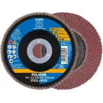 Tarcza listkowa stal + INOX odgięta o średnicy 125 mm i granulacji 40 mm PFERD 40 PLUS   PFC125-22A