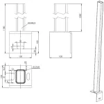 podstawa stalowa kątowa surowa (100x100x5 mm, 31x13 mm) - obrazek 4