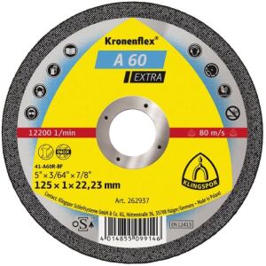 Klingspor tarcza do cięcia stali  A 60 Extra 125x1x22 Stal INOX