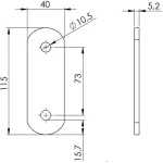 podstawa stalowa maskownica surowa formatka (115x40x5 mm Ø 10,5 mm - Image 3