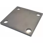 podstawa stalowa słupka formatka surowa (100x100x5 mm, Ø 10,5 mm)