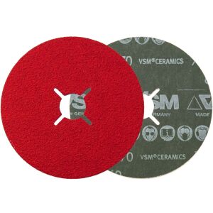 KRĄŻKI FIBRA Dysk fibrowy S1 E XF870 125x22  ziarnistość P60   VSM