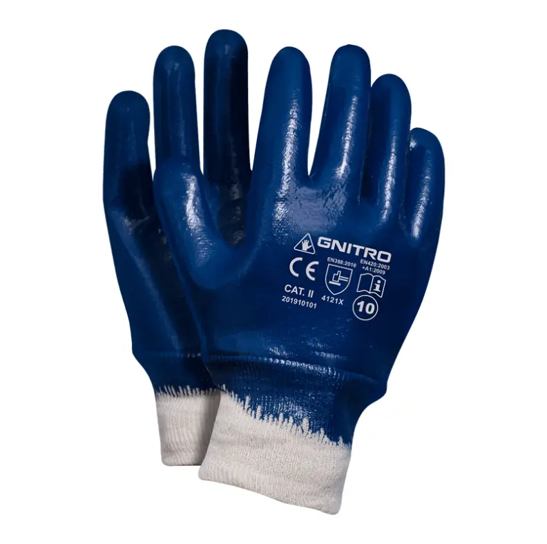 e8f1759b76637321b78c91e45b486f70.webp Rękawice ochronne wykonane z bawełnianej dzianiny typu jersey, powlekane nitrylem w kolorze granatowym, 10 GNITRO - obrazek 1