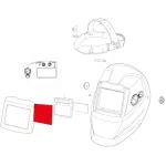 Zewnętrzne soczewki ochronne 110*90*1mm do przyłbicy SWM.01 - obrazek 2