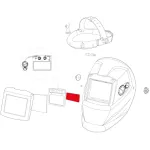 Wewnętrzne soczewki ochronne 104.7*53.8*1mm do przyłbicy SWM.01 - Image 2