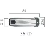 Dysza Gazowa, Stożkowa Ø 16mm 36 KD - Image 2