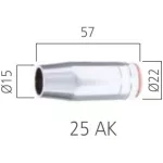 Dysza Gazowa, Stożkowa Ø 15mm 25 AK - Image 2
